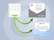 Illustration: Formular versendet zwei verschiedene E-Mail-Templates